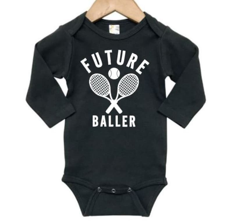 Baby Tennis Outfit Future Baller Baby Announcement Baby Etsy