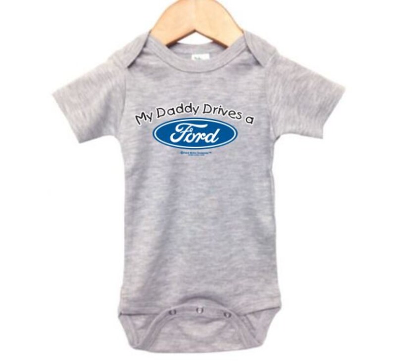 Ford Baby Onesie My Daddy Drives A Ford Ford Bodysuit Ford Etsy Canada
