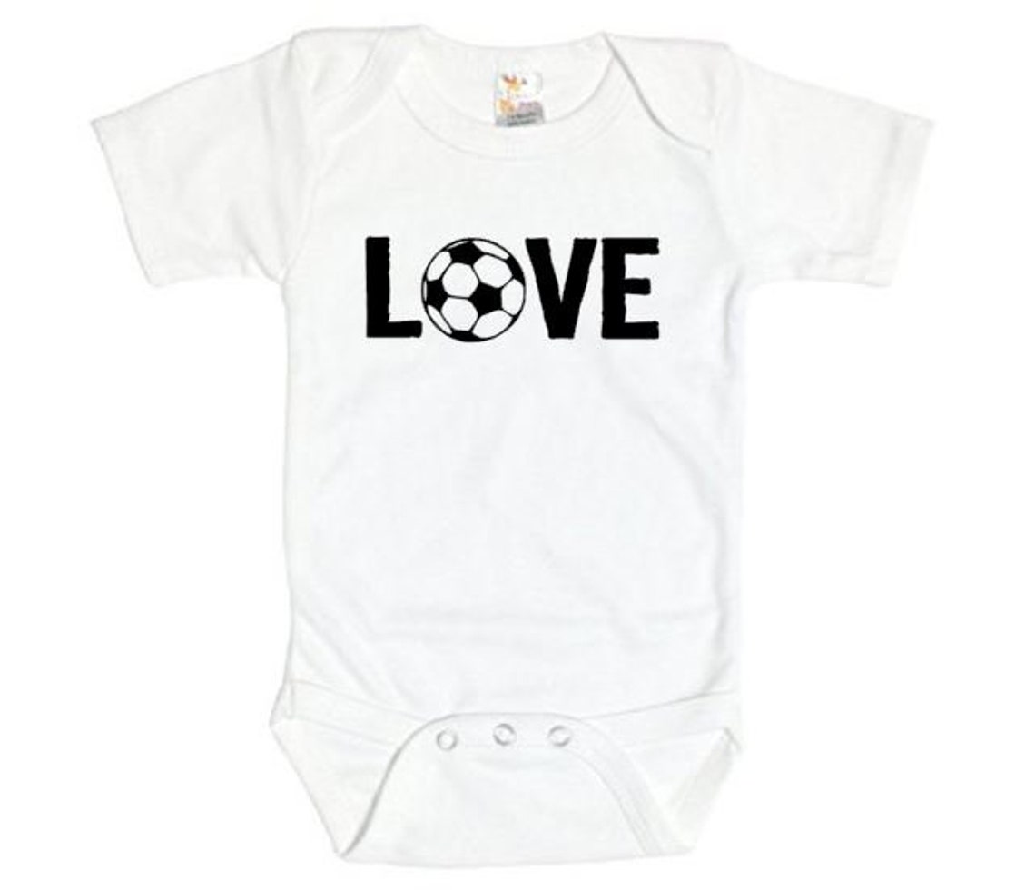 Baby Soccer Onesie Love Soccer Soccer Baby Futbol Onesie Etsy