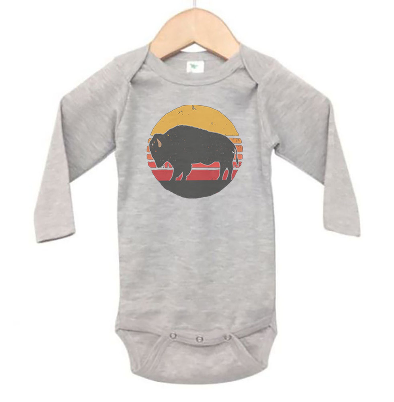 Buffalo Onesie Buffalo Sunset Native American Baby Baby Etsy Italia