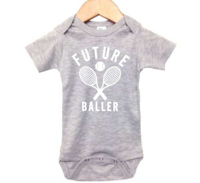 Baby Tennis Outfit Future Baller Baby Announcement Baby Etsy