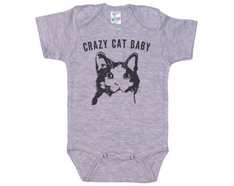 Crazy Cat Baby Onesie®, Crazy Cat Lady, Baby Gift, Cat Onesie®, Cat Bodysuit, Newborn Cat Outfit, Crazy Cat Romper, Infant Cat Creeper