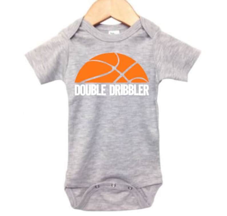 Basketball Onesie Double Dribbler Newborn Basketball Outfit Etsy
