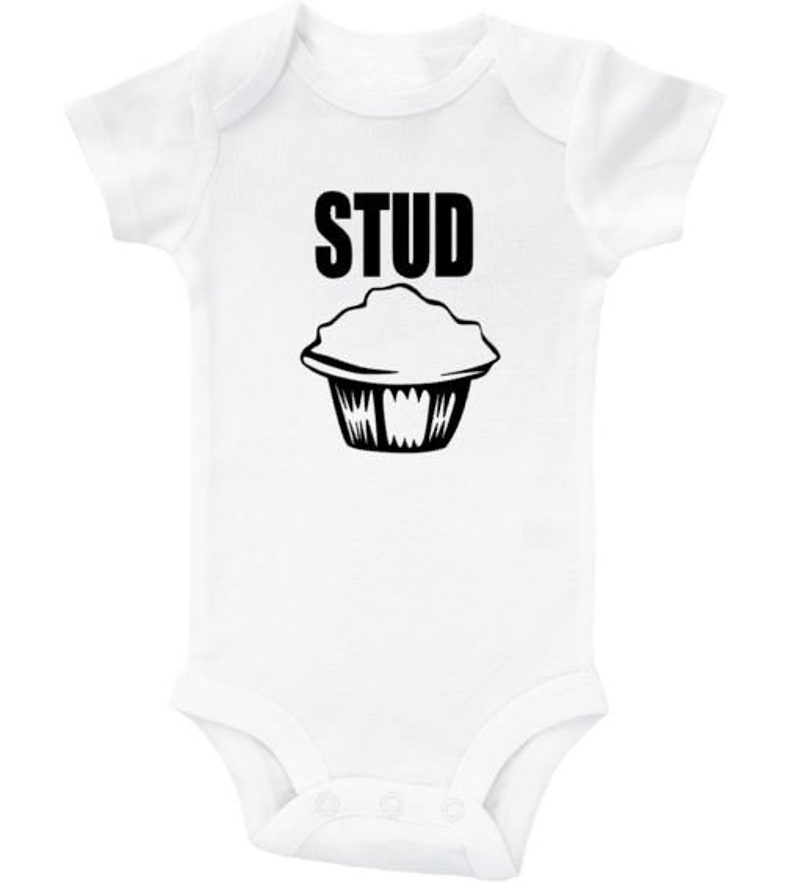 Stud Muffin Baby Creeper Funny Newborn Outfit Trendy Baby Onesie Infant Onesie Cute Newborn Romper Muffin Bodysuit Stud Muffin Onesie