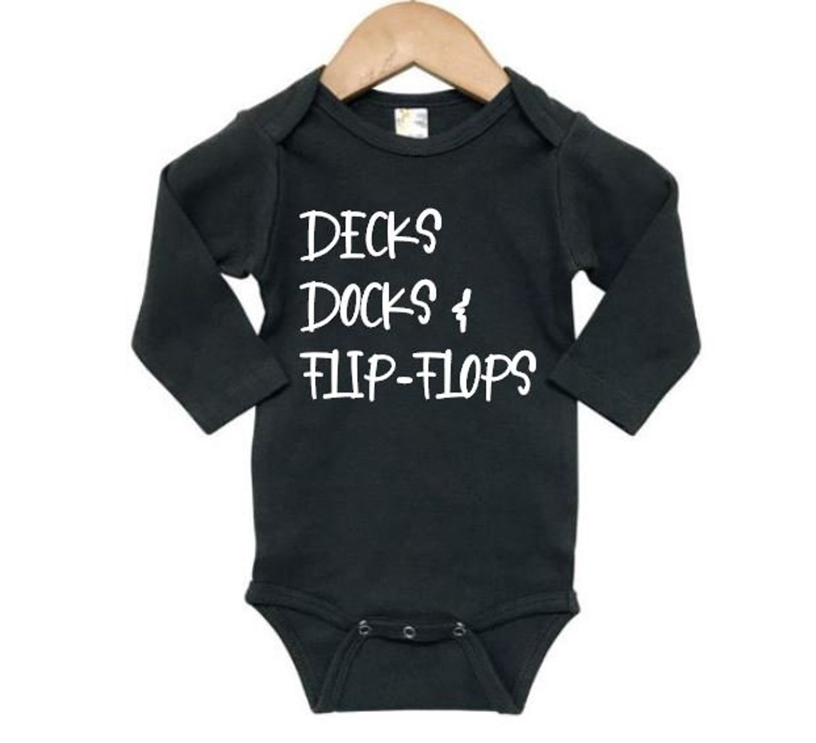 Baby Lake Onesie Decks Docks and Flip Flops Infant Vacation Etsy