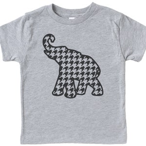 Kids Alabama Shirt, Houndstooth Elephant, Alabama Football, Children&#39;s Alabama Shirt, Sublimated Design, Super Soft, Kids Houndstooth Shirt