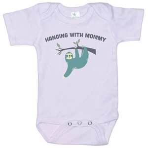 Sloth Onesie®, Hanging With Mommy, Sloth Bodysuit, Sloth Romper, Newborn Sloth Onesie®, Infant Sloth Outfit, Unisex Baby Outfit