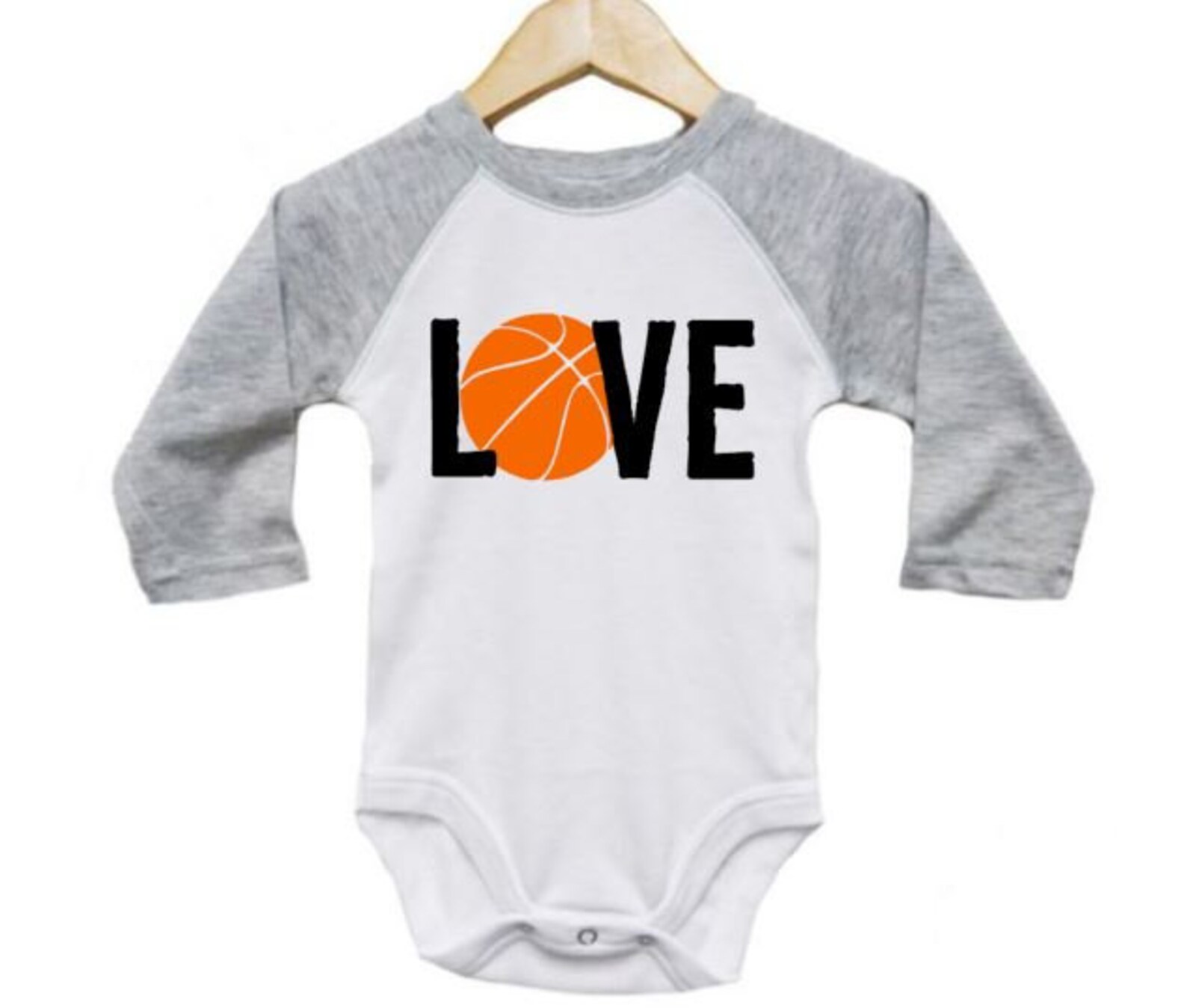 Baby Basketball Onesie Love Basketball Basketball Baby Etsy