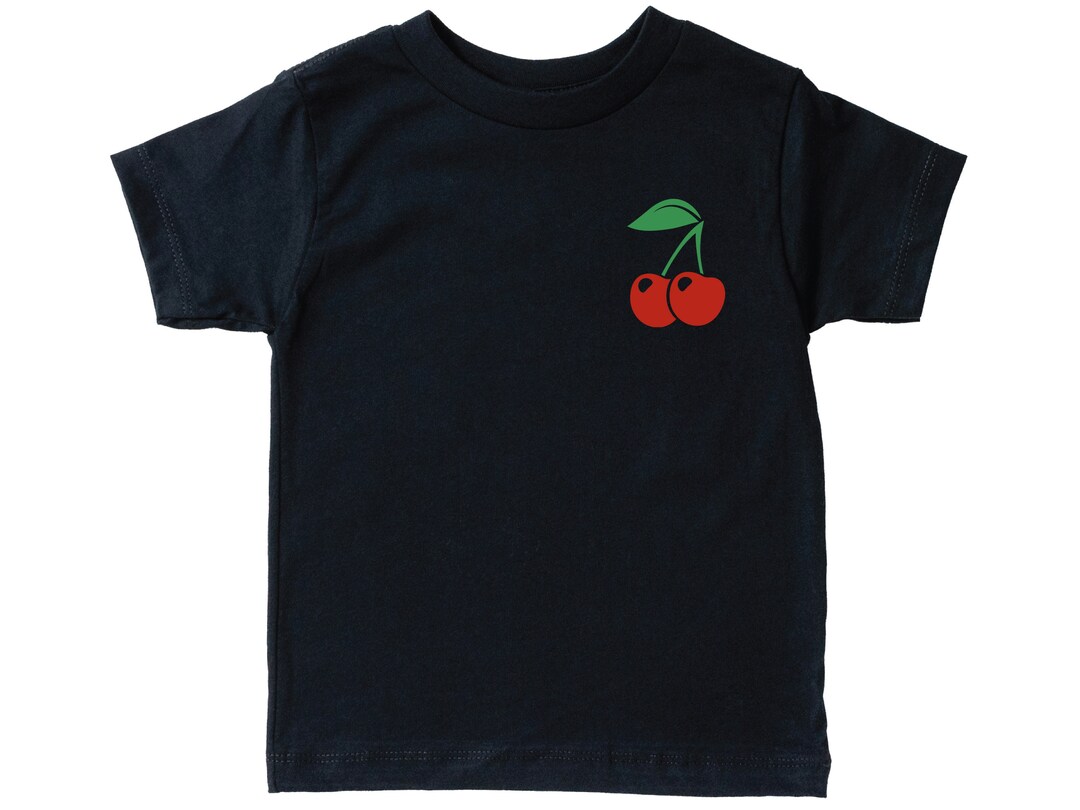 ★KIRSH★ Cherry Front Pocket T-Shirt Ivory KIRSH Women's Big Cherry Glitter Graphic T-Shirt Standard