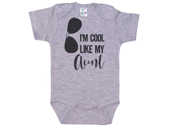 Gift From Aunt, I'm Cool Like My Aunt, Nephew, Gift For Nephew, Baby Shower Gift, New Aunt, Baby Nephew, Funny Infant Outfit, Bodysuit, Cute