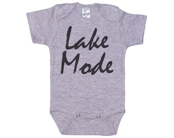 Lake Onesie®, Lake Mode, Unisex Baby Outfit, Lake Baby, Baby Vacation, Gift For Newborn, Summer Baby Outfit, Infant Bodysuit, Vacay Onesie®