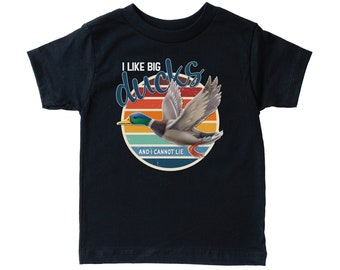 Kids Duck Hunting Shirt, I Like Big Ducks, Toddler & Youth Sizes, Kids Waterfowl Shirt, Kid Duck Hunter, Waterfowl Apparel, Duck Hunting Tee