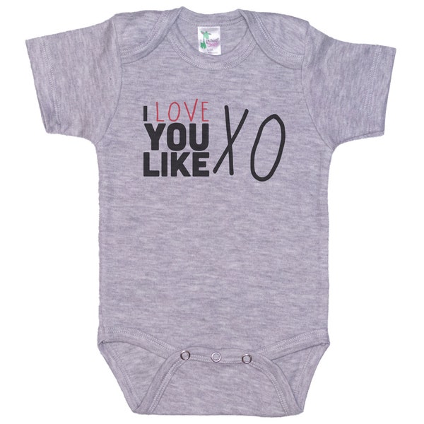 I Love You Like XO, Funny Baby Onesie®, Music Baby, Shower Gift, Cute Baby Clothes, Newborn Outfit, Coming Home Onesie®, One Piece Bodysuit
