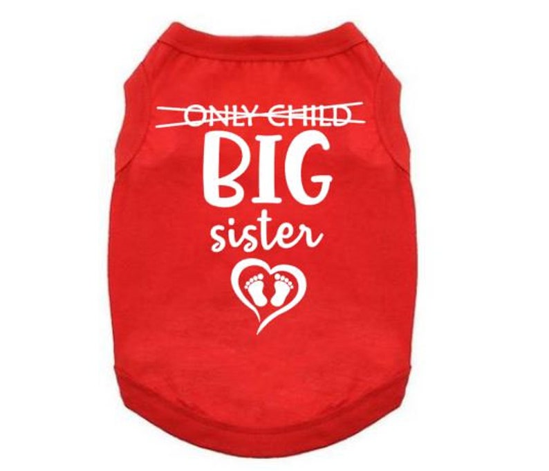 Big Sister Dog Shirt Only Child Big Sister Baby Etsy
