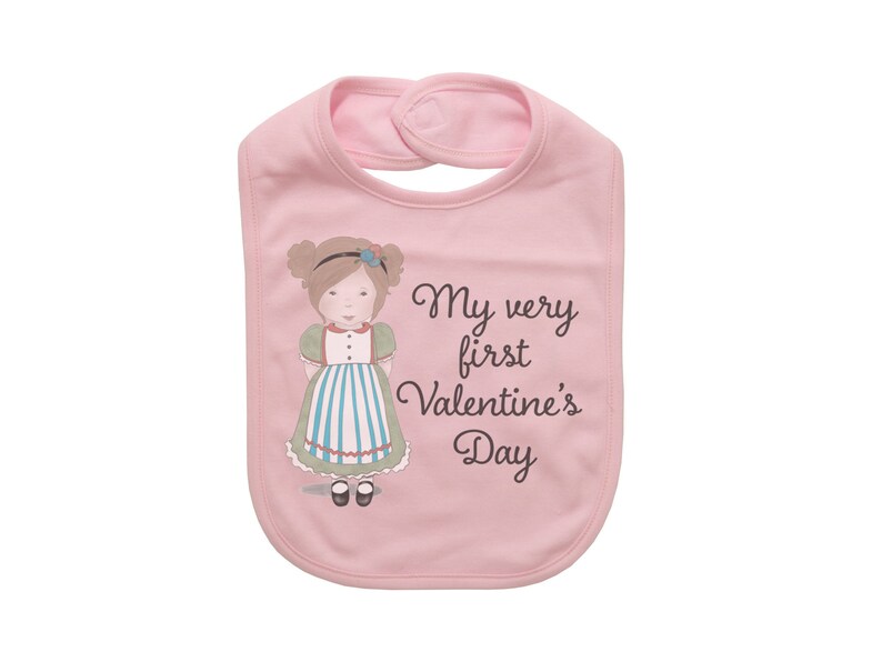 Maureen Valentine/'s Day Bib Cute Baby Bibs Baby Shower Gift My Very First Valentine/'s Day Newborn Bib Loved Bib Valentine Bib