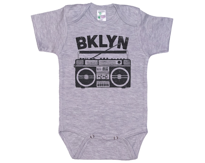 Brooklyn Baby Onesie®, BKLYN, Boombox Baby Outfit, Boombox Onesie®, Bklyn Onesie®, Brooklyn Bodysuit, Bklyn Romper, Boombox Romper, Brooklyn