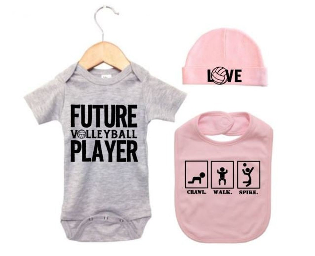 Baby Volleyball Outfit, Baby Shower, Gift Set for Baby, Newborn Volleyball Onesie®, Infant V