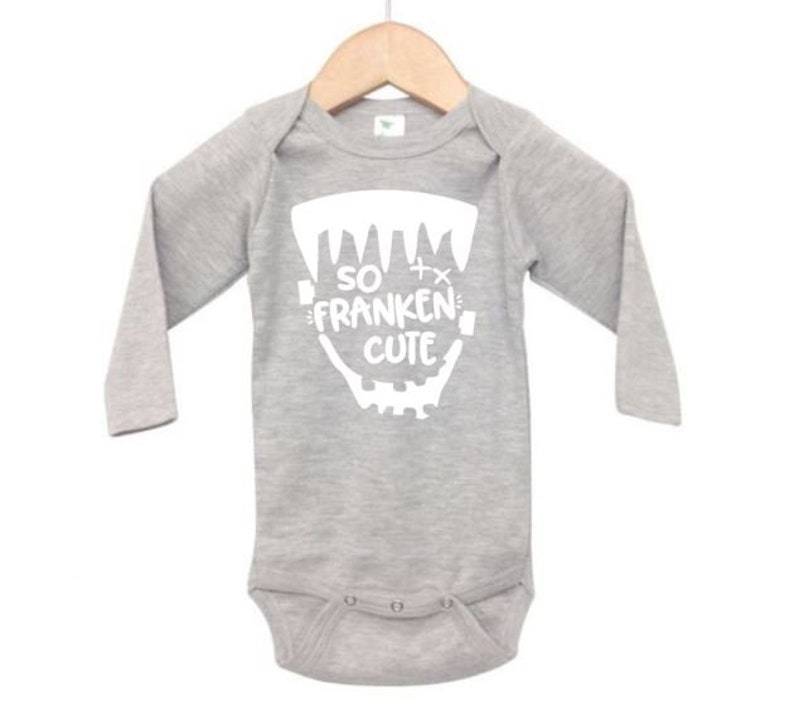 Bodysuit So Franken Cute Funny Baby Outfit Humor Frankenstein Onesie Halloween Onesie Infant Romper Gift For Baby Baby Halloween