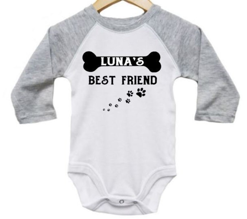 Custom Baby Onesie Custom Dog Best Friend Newborn Dog Etsy