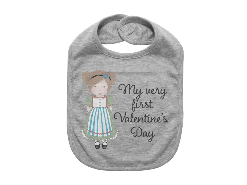 Maureen Valentine/'s Day Bib Cute Baby Bibs Baby Shower Gift My Very First Valentine/'s Day Newborn Bib Loved Bib Valentine Bib
