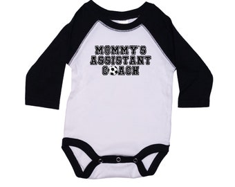 Soccer Onesie®, Mommy's Assistant Coach, Futbol Onesie®, Soccer Coach Mom, Baby Soccer Outfit, Soccer Bodysuit, Soccer Romper, Futbol Romper