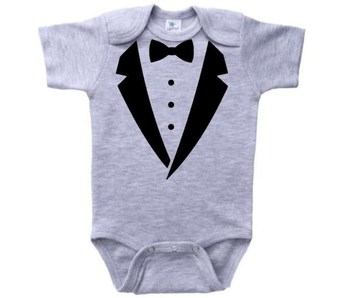 Tuxedo Onesie Tuxedo Bodysuit Tuxedo Baby Outfit Newborn Etsy
