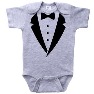 Tuxedo Onesie®, Tuxedo Bodysuit, Tuxedo Baby Outfit, Newborn Tuxedo Romper, Infant Tuxedo Outfit, Tuxedo Outfit for Baby image 4