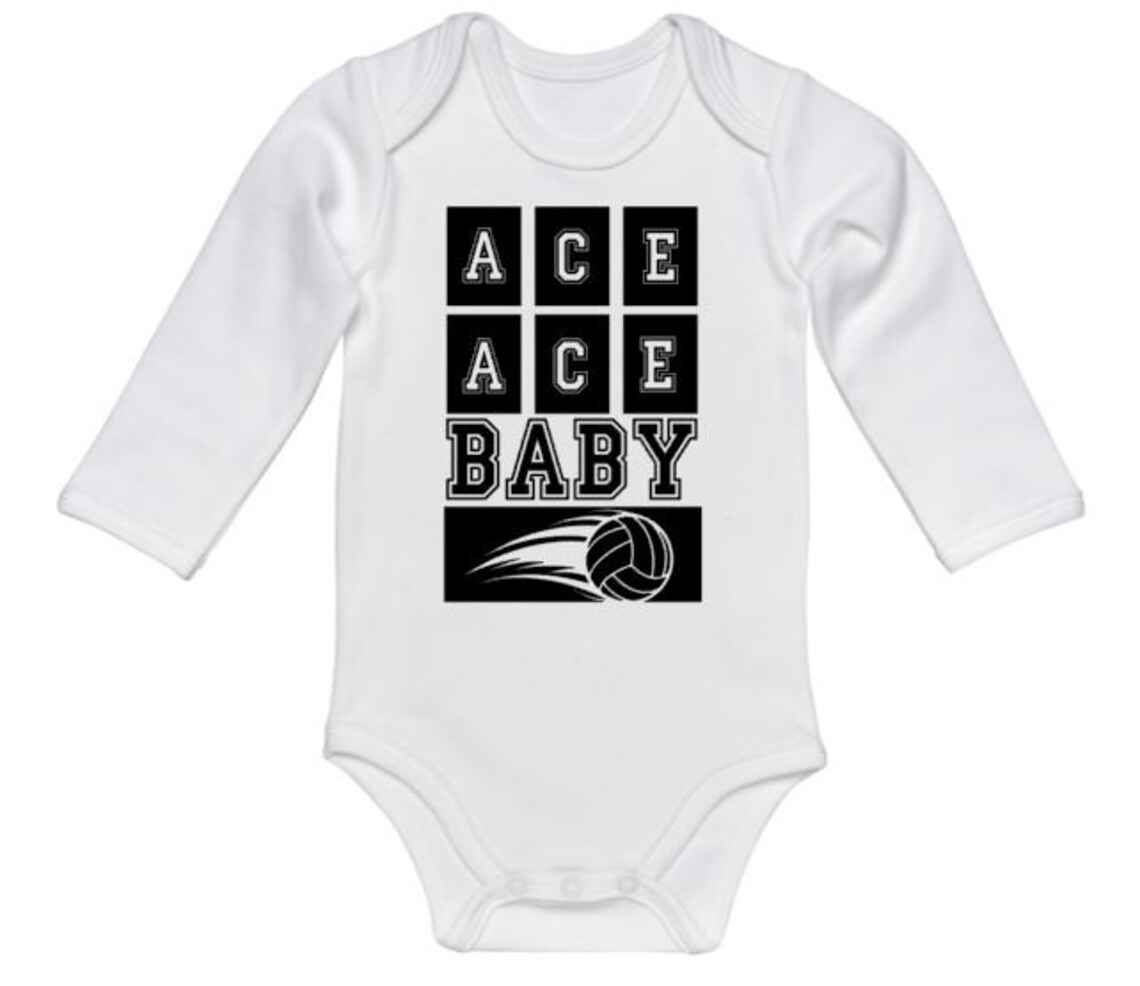 Baby Volleyball Outfit Ace Ace Baby Vball Onesie Etsy UK