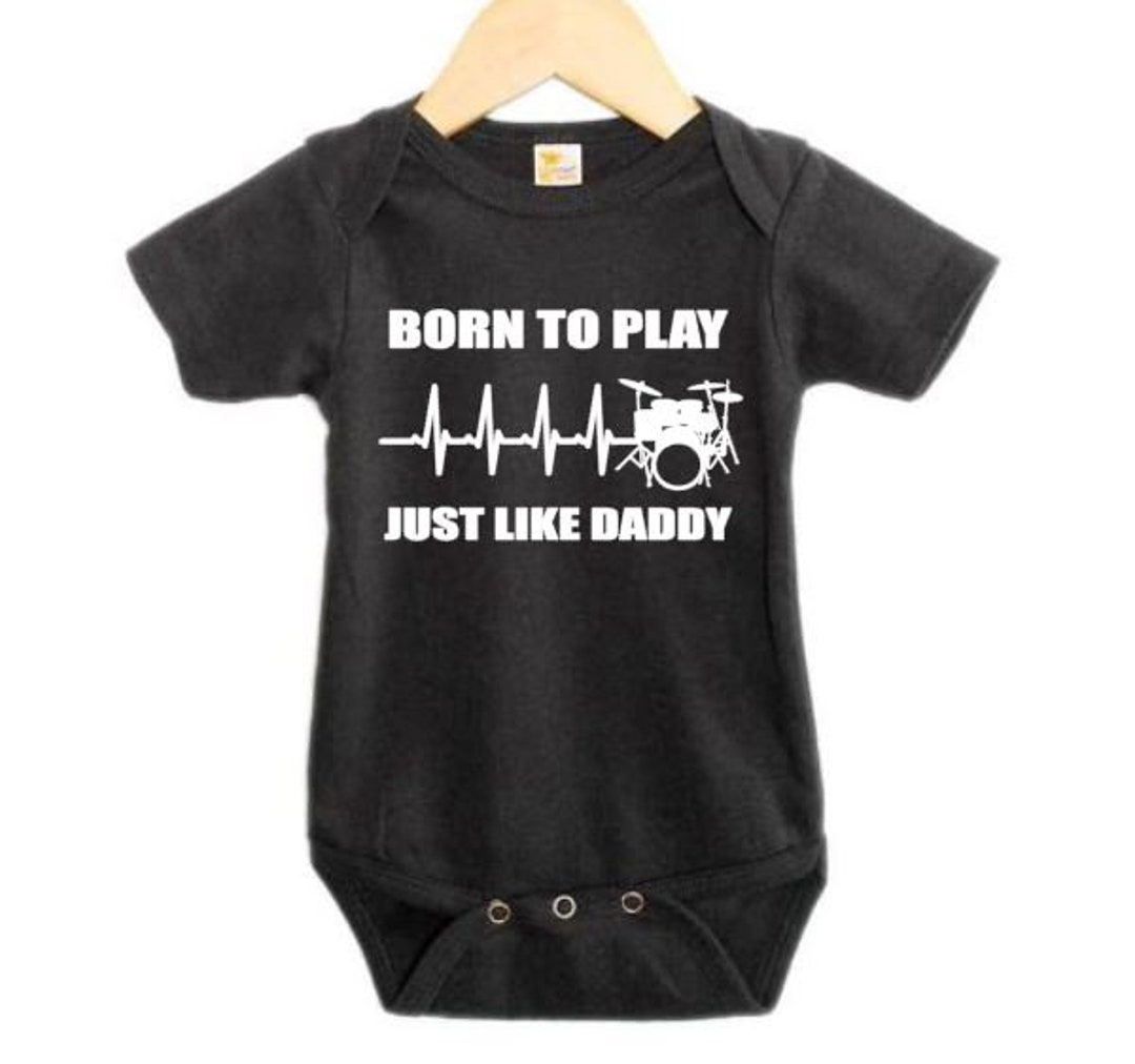 Drummer Onesie Born to Play Drums Just Like Daddy Drumming - Etsy
