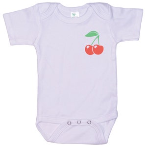 Cherry Onesie®, Cherry Pocket, Baby Cherry Outfit, Super Soft Bodysuit, Sublimated Design, Baby Cherry Gift, Fruit Onesie®