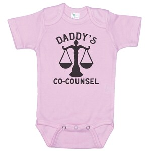 Grandma's Co-Counsel Funny One Piece Baby Bodysuit For Grandchild Of Lawyer Long Sleeve 3 6 Months White