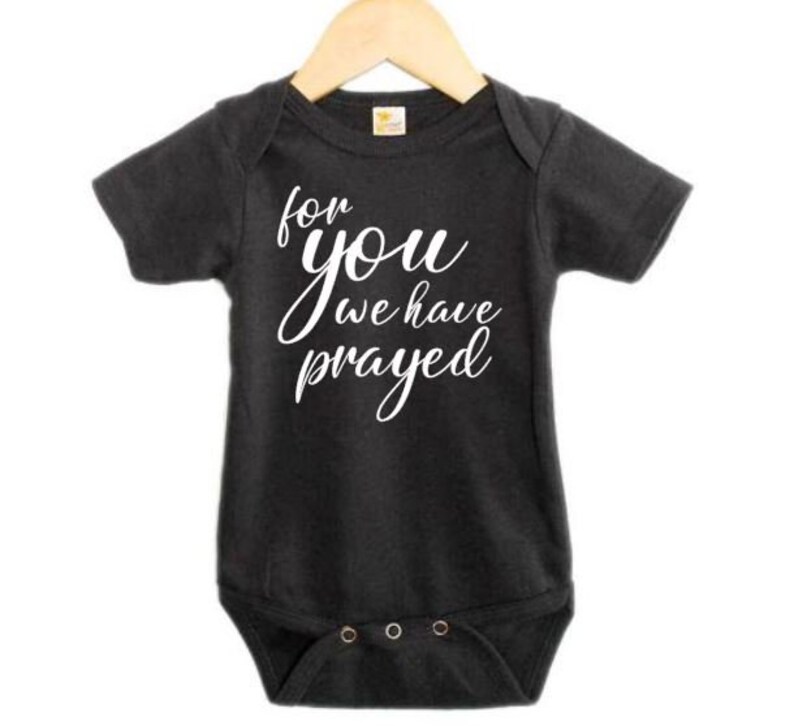 For You We Have Prayed Baby Announcement Coming Home Onesie | Etsy