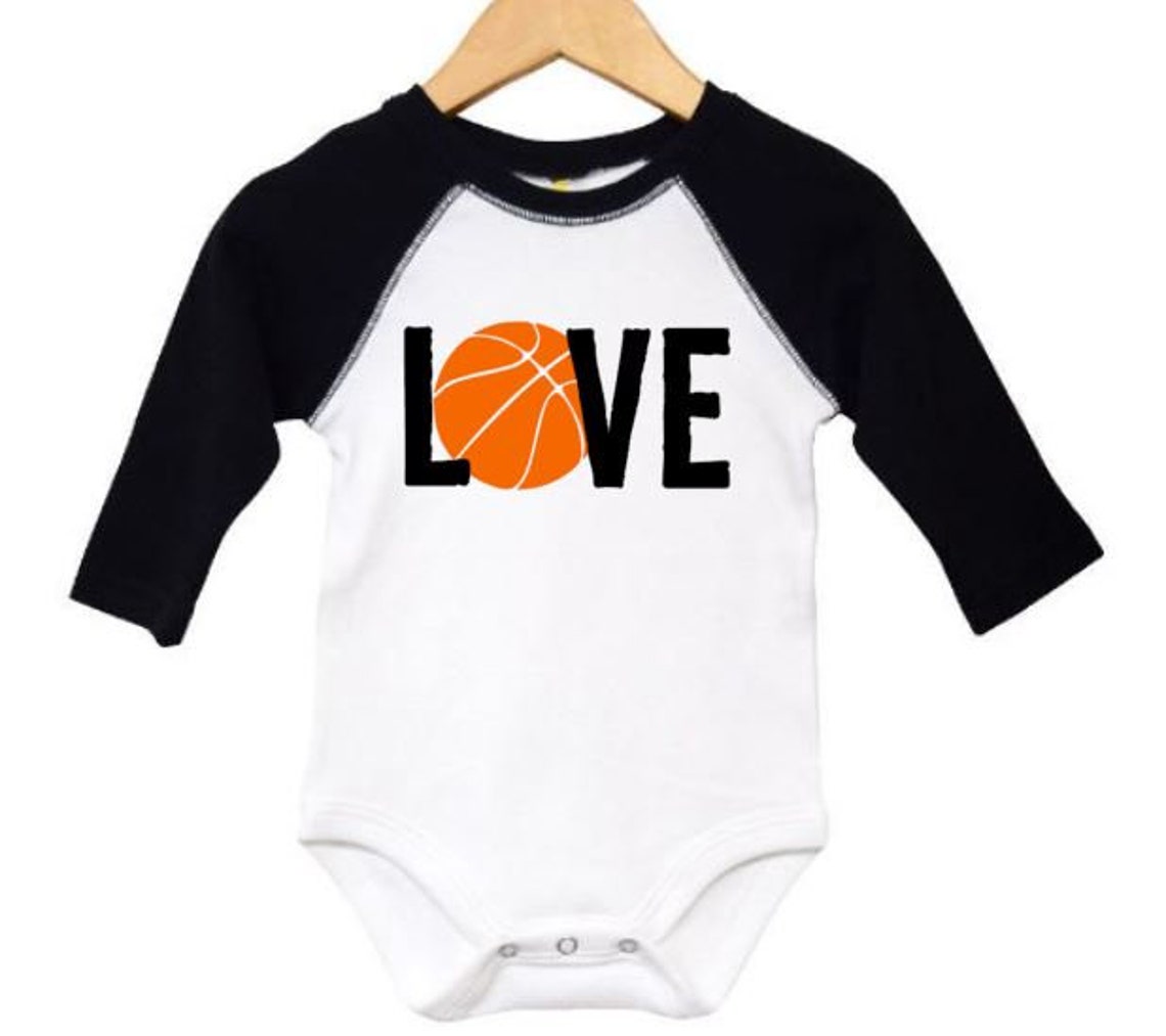 Baby Basketball Onesie Love Basketball Basketball Baby Etsy