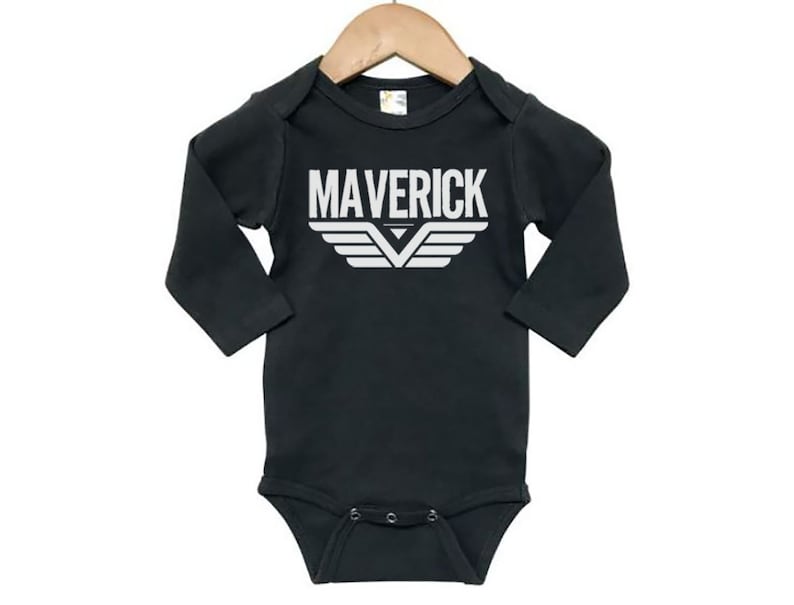 Top Gun Onesie Maverick Onesie Baby Maverick Cute Baby Etsy