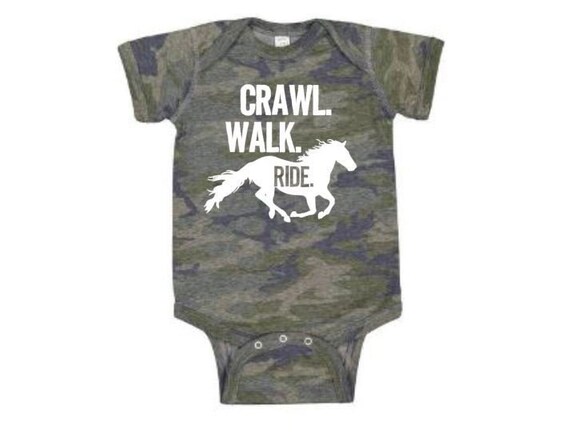 crawl walk ride onesie