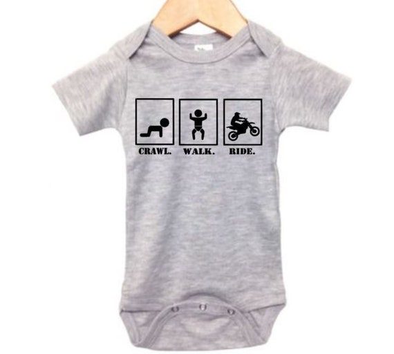 crawl walk ride onesie