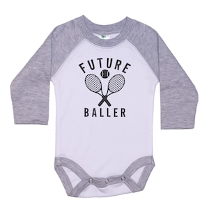 Tennis Onesie®, Future Baller, Newborn Tennis Outfit, Tennis Onesie®, Raglan Onesie®, Tennis Bodysuit, Tennis Romper, Baby tennis outfit