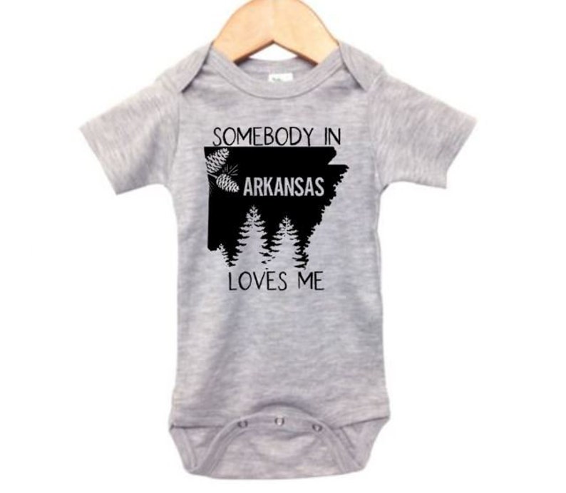 Somebody in Arkansas Loves Me Arkansas Baby Onesie AR Etsy