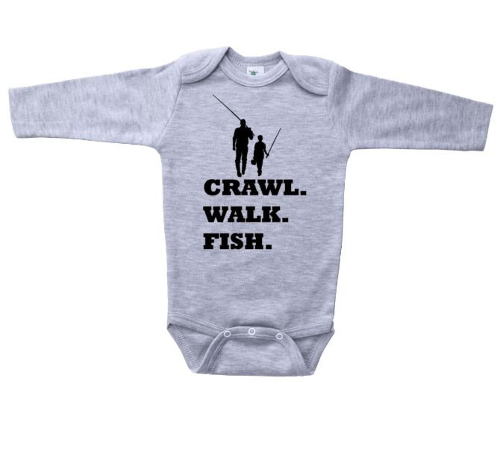 Fishing Baby Onesie / Crawl Walk Fish / Fishing Bodysuit / Etsy