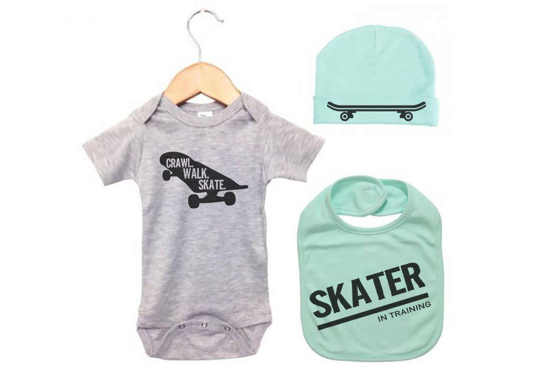 Baby Skateboard Outfit, Skateboard Bundle, Skateboard Onesie®, Baby
