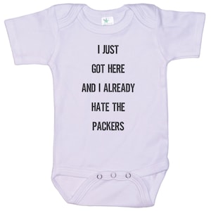 Bears Onesie®, I Just Got Here And I Already Hate The Packers, Chicago Football, Baby Bears Outfit, Vikings Onesie®, Lions Onesie®, Bears