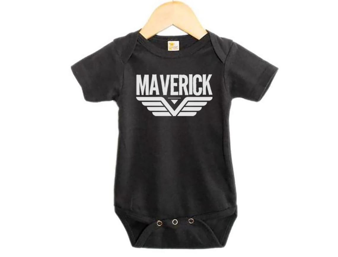 Top Gun Onesie Maverick Onesie Baby Maverick Cute Baby Etsy