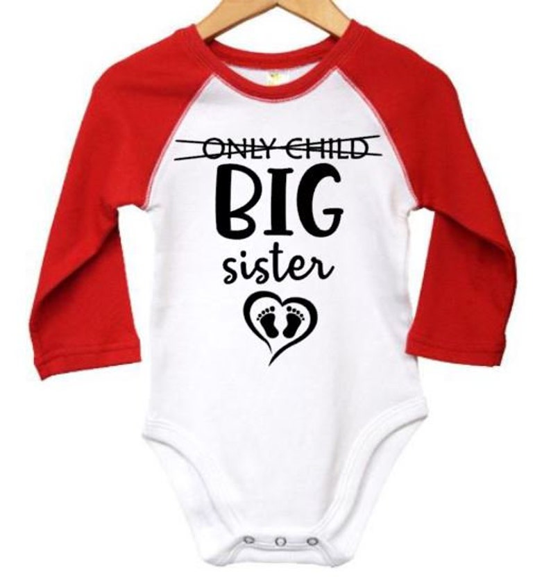 Big Sister Onesie Only Child Big Sister Baby Announcement - Etsy