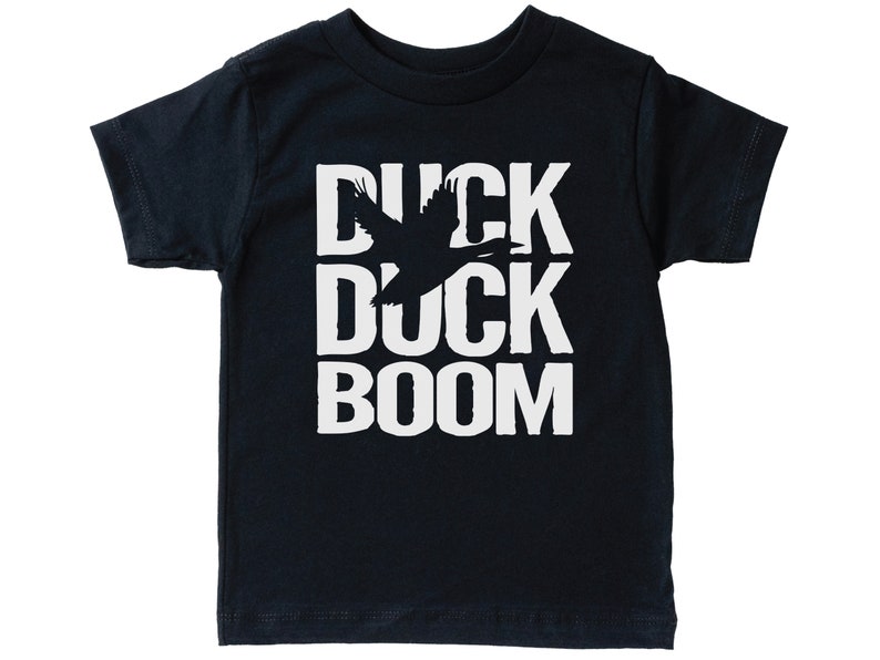 Toddler Duck Hunting Shirt, Duck Duck Boom, Duck Hunting, Kid's Hunting Shirt, Youth Hunting, Kids Ducking Hunting Shirt, Waterfowl Shirt Svart