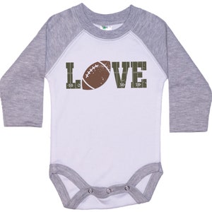 Football Baby Onesie®, Love Football, Super Soft Bodysuit, Sublimated Design, Newborn Sports Gift, Baby Football Outfit
