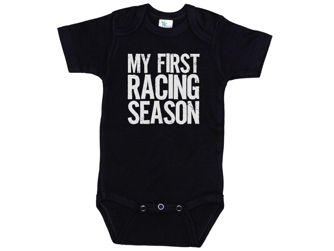 Racing Onesie®, My First Racing Season, Motocross Bodysuit, Baby Racing