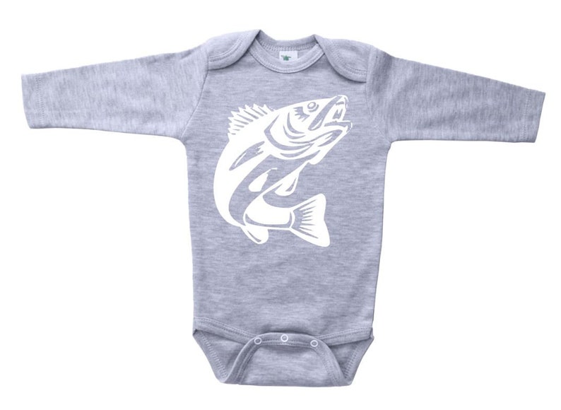Fishing Onesie Walleye Walleye Baby Outfit Fishing Baby Etsy