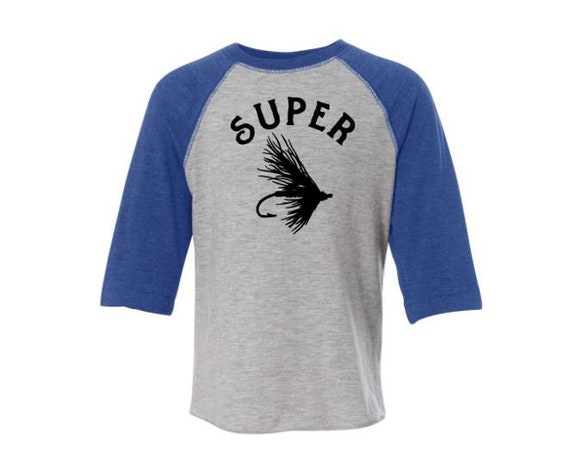 Fly Fishing Shirt, Super Fly, Toddler Raglan, Kid's Fishing Tee