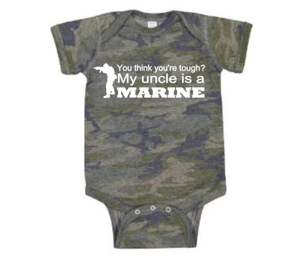 You Think Your Tough My Uncle Is A Marine Marine Onesie Etsy You Think Your Tough My Uncle Is A Marine Marine Onesie Etsy