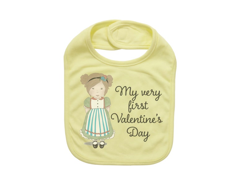 Maureen Valentine/'s Day Bib Cute Baby Bibs Baby Shower Gift My Very First Valentine/'s Day Newborn Bib Loved Bib Valentine Bib